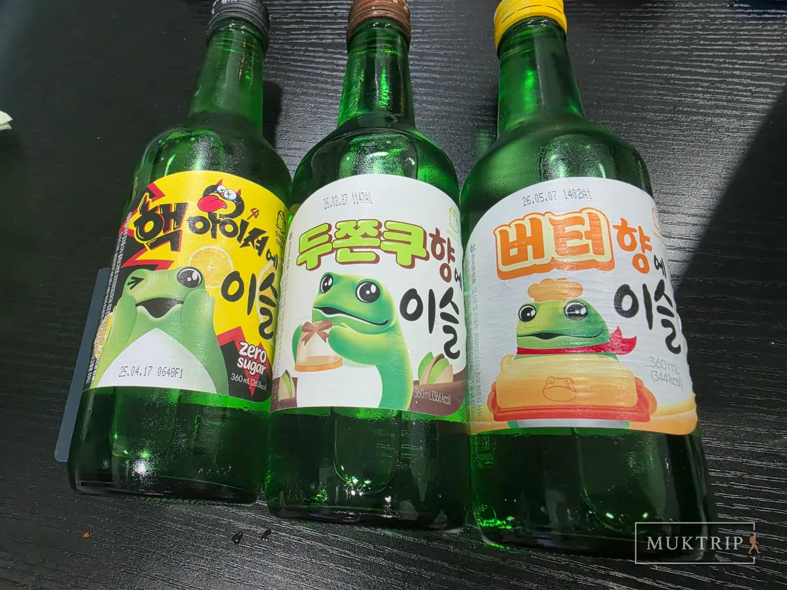 Review of Three New Chamisul Soju Flavors: Haek Aisyeo, Dujjonku, and Butter