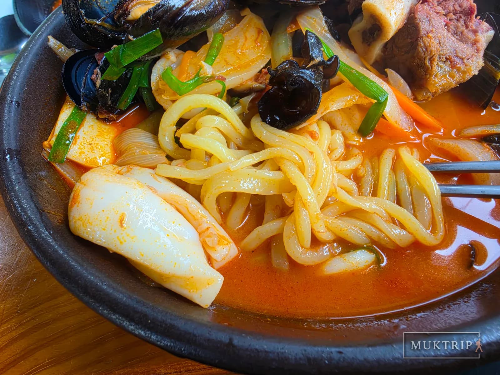 Jjamppong rich with ingredients