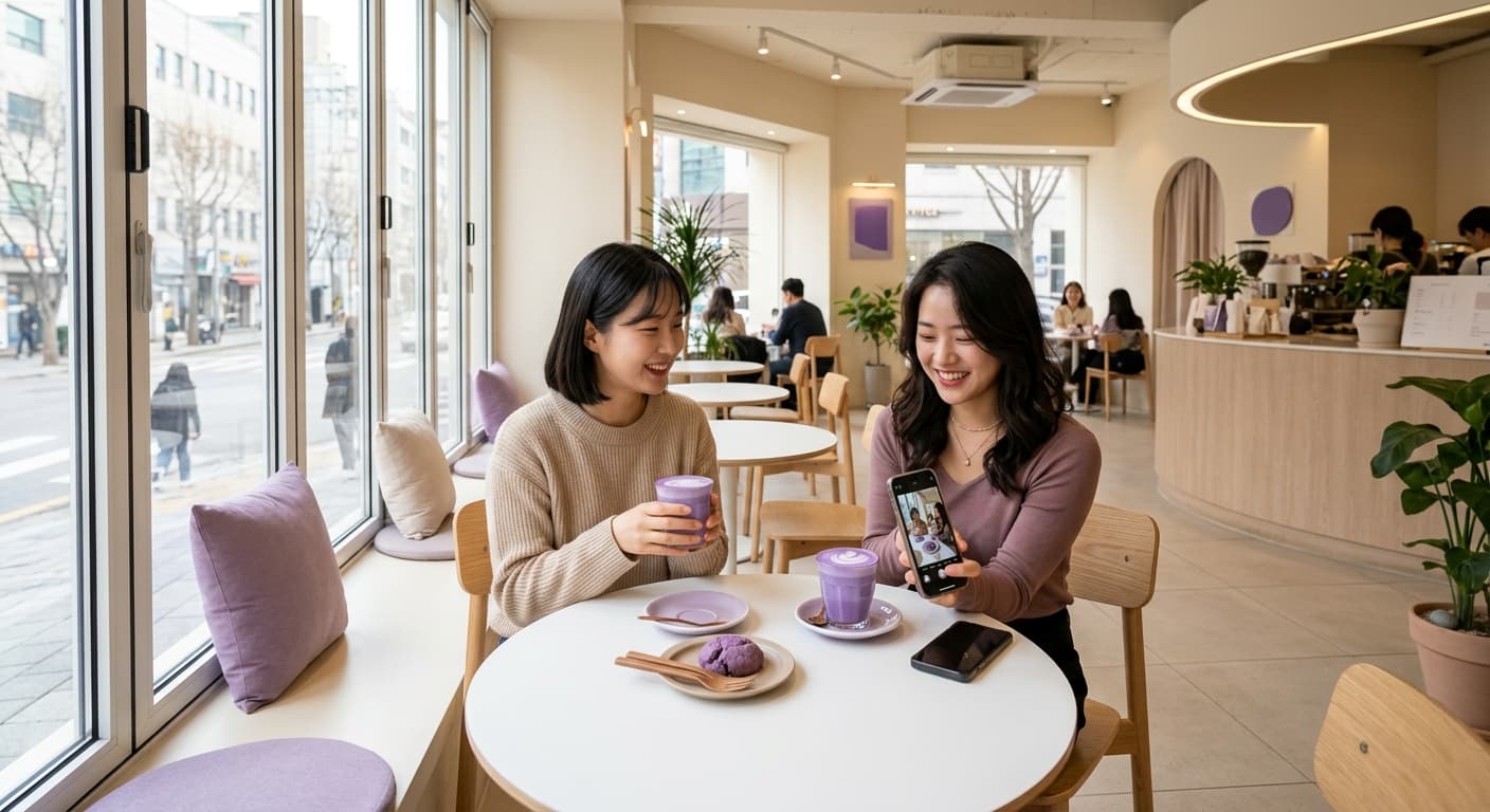 韓国カフェを席巻するウベ（紫山芋）デザートブーム — 「ドバイクッキー」の次は紫色 - 5
