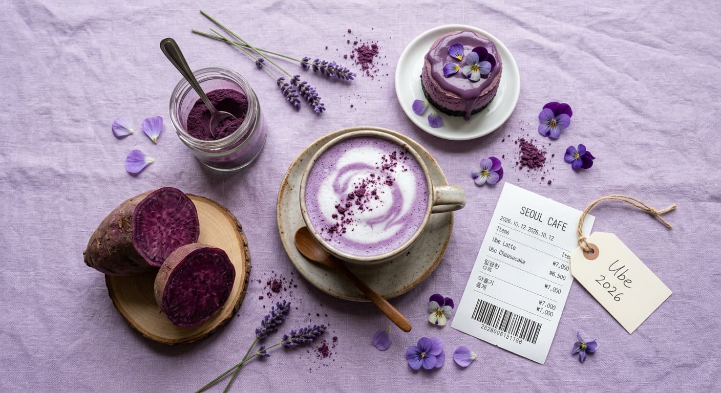 韓国カフェを席巻するウベ（紫山芋）デザートブーム — 「ドバイクッキー」の次は紫色 - 9