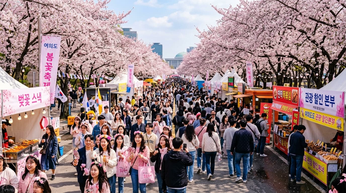 여의도 봄꽃축제 2026: 야간 카페존과 벚꽃 세일 페스타로 달아오른 서울 한강 봄나들이 - 7