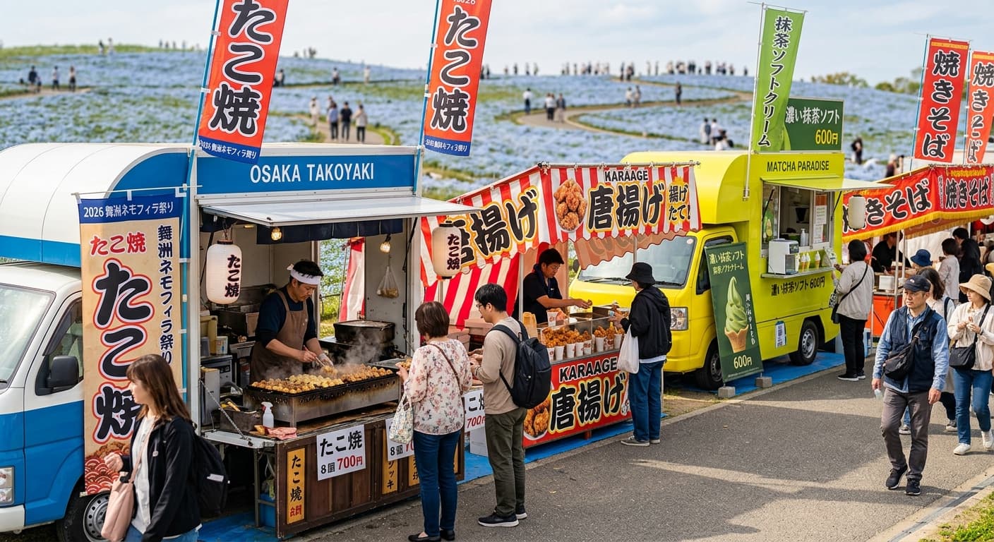 오사카 마이시마 ‘네모필라 축제 2026’ 개막, 푸드트럭과 ‘푸른 절경’이 이번 주 봄 여행 트렌드로 부상 - 2
