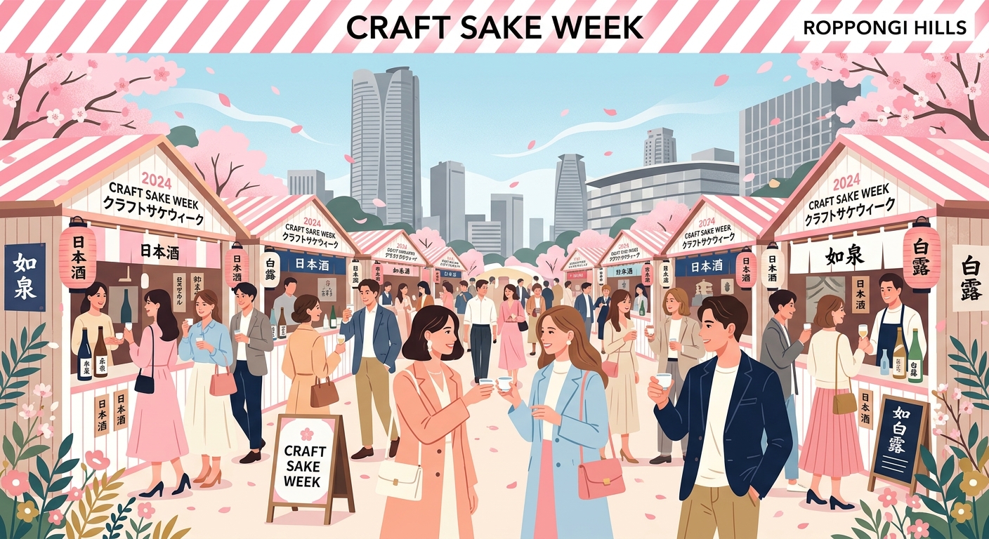 Spring Festival Scene at Roppongi Hills Plaza