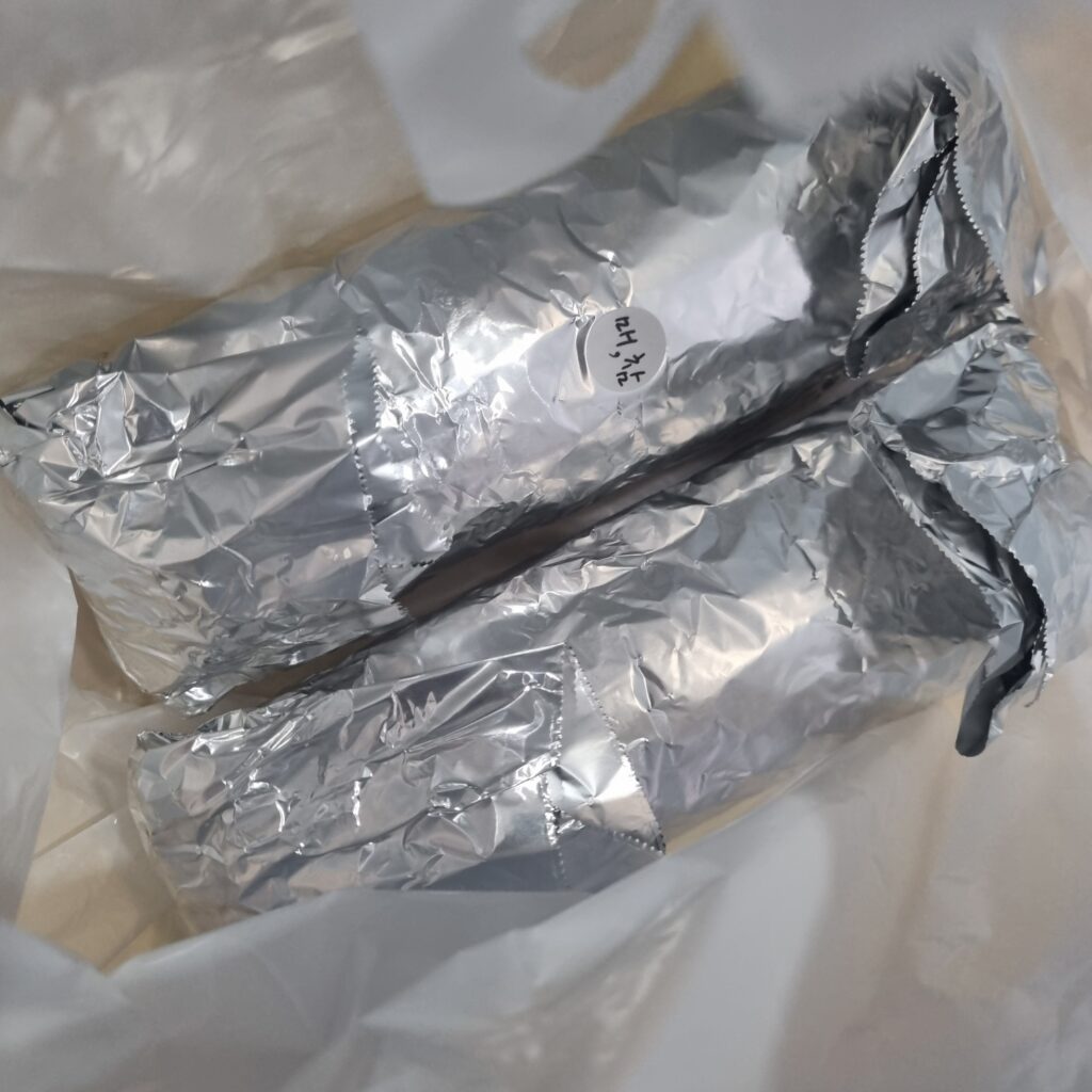 오월의김밥 포장 모습